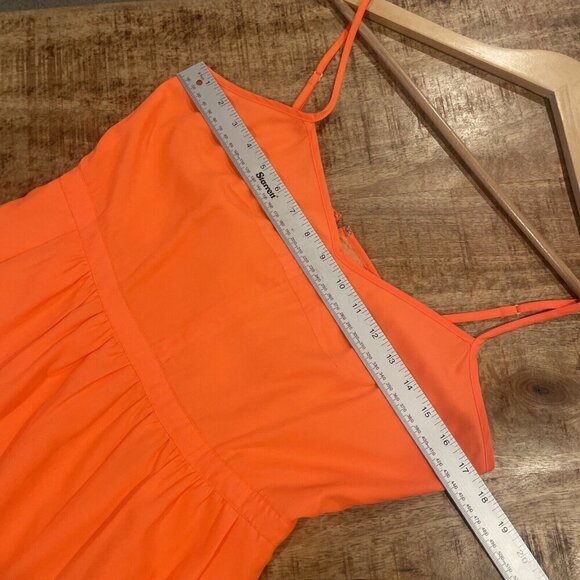 J Crew Factory Womens Ladies Cami Dress 43785 Coral Size 8 Pockets Lined Summer - Picture 9 of 13